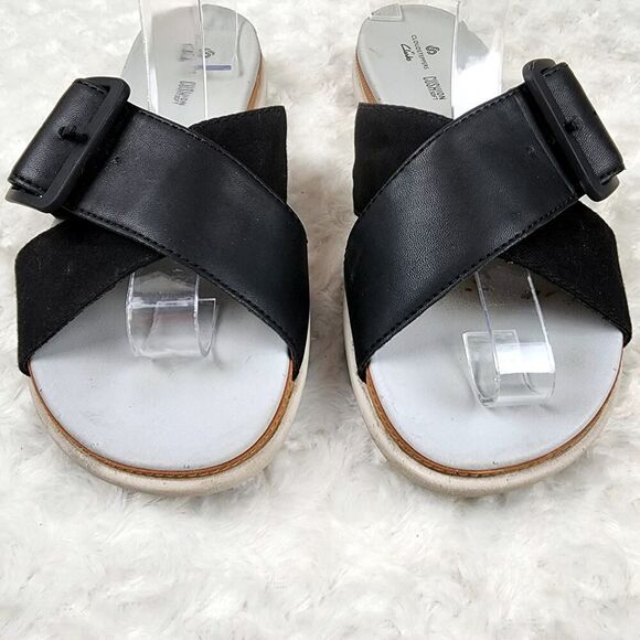 Cloudsteppers by Clarks Slide Sandals Black Size 7 - Picture 4 of 9